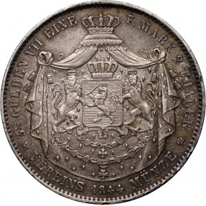 Germany, Hessen, Ludwig II, 2 Thaler 1844, Darmstadt