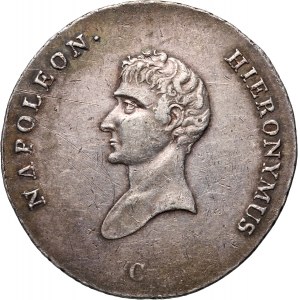 Germany, Westphalia, Jerome Napoleon, 2/3 Thaler 1808 C