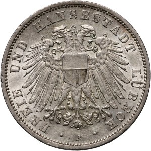 Germany, Lübeck, 3 Mark 1912 A