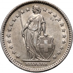 Szwajcaria, 1 frank 1876 B