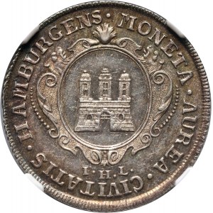 Germany, Hamburg, Ducat 1740 IHL, struck in silver