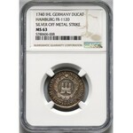 Germany, Hamburg, Ducat 1740 IHL, struck in silver