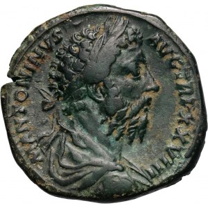 Cesarstwo Rzymskie, Marek Aureliusz 161-180, sesterc, Rzym