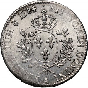 Francja, Ludwik XVI, ecu 1784 A, Paryż