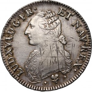 Francja, Ludwik XVI, ecu 1790 L, Bayonne