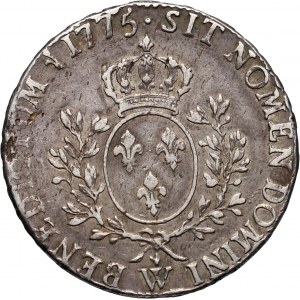 France, Louis XVI, Écu 1775 W, Lille