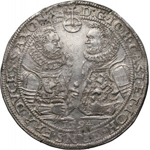 Niemcy, Saksonia-Coburg-Eisenach, Jan Kazimierz i Jan Ernest, talar 1594, Saalfeld