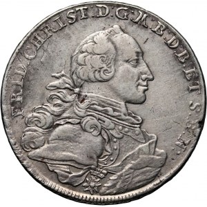 Germany, Brandenburg-Bayreuth, Friedrich Christian, Thaler 1766 B, Bayreuth
