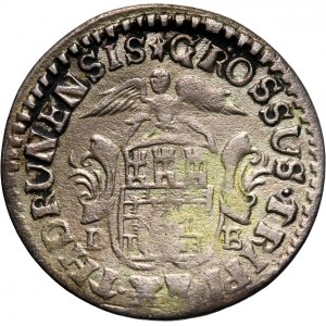 August III, Trojak 1763 DB, Torun, seltene Sorte, THDRUNENSIS