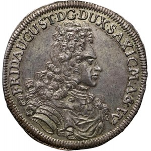 Niemcy, Saksonia, Fryderyk August I, 2/3 talara (gulden) 1695 IK, Drezno