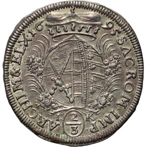 Germany, Saxony, Friedrich August I, 2/3 Thaler (gulden) 1695 IK, Dresden