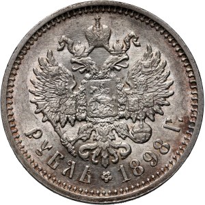 Russia, Nicholas II, Rouble 1898 (АГ), Petersburg