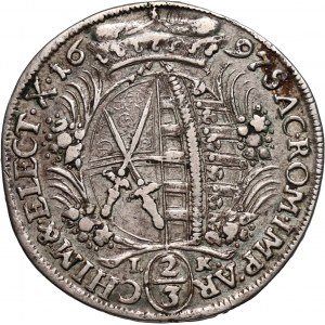 Germany, Saxony, Friedrich August I, 2/3 Thaler (gulden) 1697 IK, Dresden