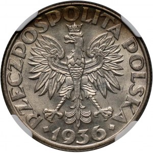 II RP, 2 złote 1936, Warszawa, Żaglowiec