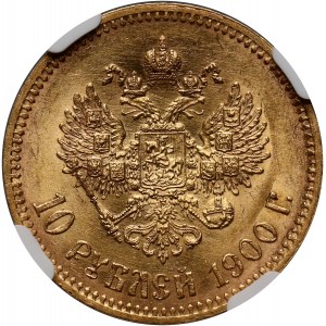 Russia, Nicholas II, 10 Roubles 1900 (ФЗ), St. Petersburg