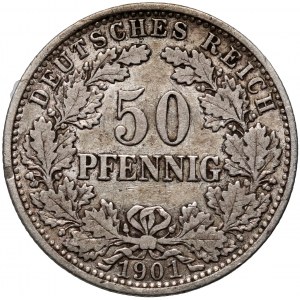Niemcy, Cesarstwo Niemieckie, 50 fenigów 1901 A, Berlin