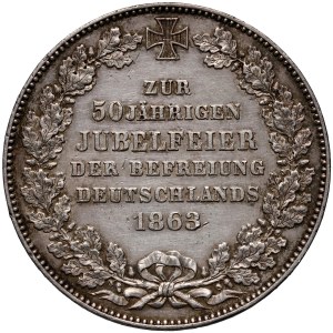Germany, Bremen, Thaler 1863, 50th Anniversary of liberation of Germany