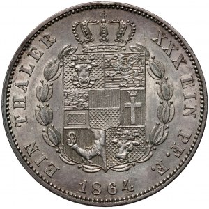 Germany, Mecklenburg-Schwerin, Friedrich Franz II, Thaler 1864 A, Berlin