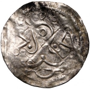 Dania, Harald I Gromsson (Sinozęby) 936-987, półbrakteat, Hedeby