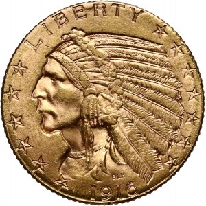 Stany Zjednoczone Ameryki, 5 dolarów 1916 S, San Francisco, Indianin