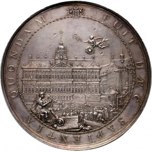 Niderlandy, medal z 1655, Otwarcie nowego ratusza w Amsterdamie