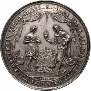 Niemcy, Hamburg, medal zaślubinowy z XVII/XVIII wieku