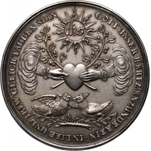 Niemcy, Hamburg, medal zaślubinowy z XVII/XVIII wieku