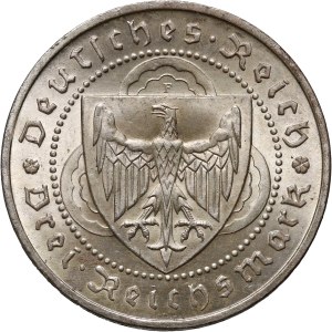 Niemcy, Republika Weimarska, 3 marki 1930 F, Stuttgart, Vogelweide