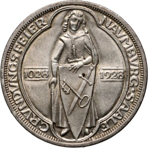 Niemcy, Republika Weimarska, 3 marki 1928 A, Berlin, Naumburg