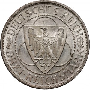 Niemcy, Republika Weimarska, 3 marki 1930 G, Karlsruhe