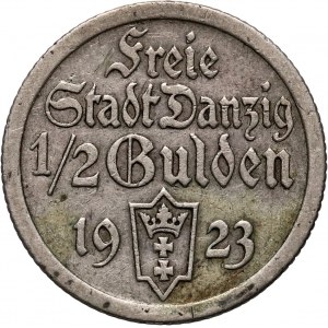 Wolne Miasto Gdańsk, 1/2 guldena 1923, Utrecht, Koga