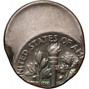 Stany Zjednoczone Ameryki, 10 centów (Dime) 1988 D, Denver, DESTRUKT