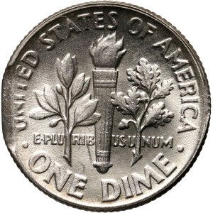Stany Zjednoczone Ameryki, 10 centów (Dime) 1954, Filadelfia, DESTRUKT