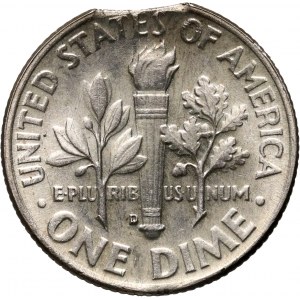Stany Zjednoczone Ameryki, 10 centów (Dime) 1962 D, Denver, DESTRUKT