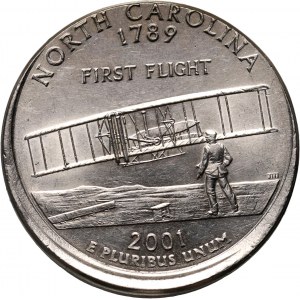 USA, 25 cents 2001 P, Philadelphia, North Carolina, Broadstruck