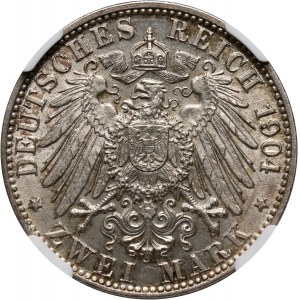 Germany, Bremen, 2 Mark 1904 J, Hamburg