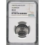 PRL, 1 złoty 1949, aluminium