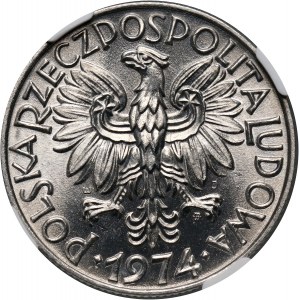 PRL, 5 złotych 1974, Rybak