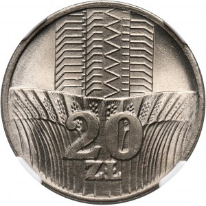 PRL, 20 złotych 1974, Wieżowiec i kłosy