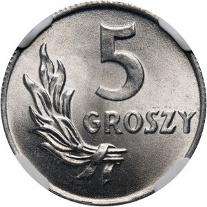 PRL, 5 groszy 1949, aluminium