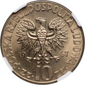 PRL, 10 złotych 1967, Mikołaj Kopernik