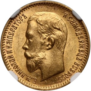 Russia, Nicholas II, 5 Roubles 1904 (АР), St. Petersburg