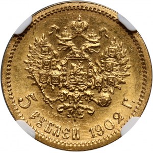 Russia, Nicholas II, 5 Roubles 1902 (АР), St. Petersburg