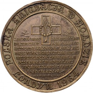 PRL, medal z 1964 roku wydany w Londynie z okazji 100. rocznicy śmierci Romualda Traugutta