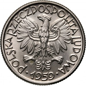 PRL, 2 złote 1959, Jagody, PRÓBA, nikiel