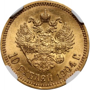 Russia, Nicholas II, 10 Roubles 1904 (АР), St. Petersburg