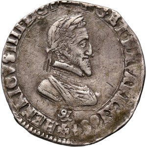 Francja, Henryk IV, 1/2 franka 1604, Aix-en-Provence
