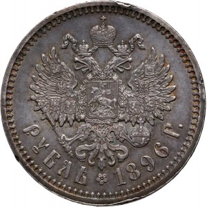 Russia, Nicholas II, Rouble 1896 (АГ), St. Petersburg