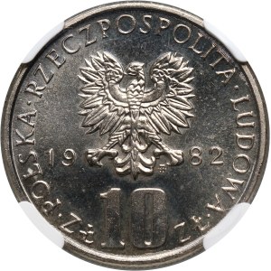 PRL, 10 złotych 1982, Bolesław Prus, Prooflike