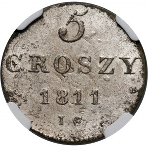 Księstwo Warszawskie, Fryderyk August I, 5 groszy 1811 IS, Warszawa